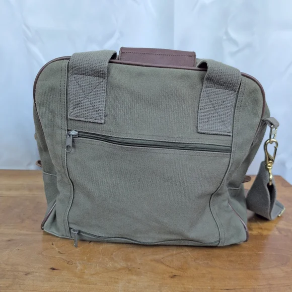 Land's End Vintage Canvas & Leather Travel Bag - Picture 5 of 9
